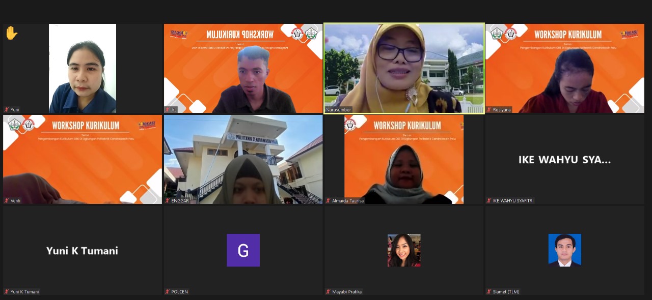 WORKSHOP KURIKULUM OBE (OUTCOME BASED EDICATION) “PENGEMBANGAN KURIKULUM OBE DI LINGKUNGAN POLITEKNIK CENDRAWSIH PALU”
